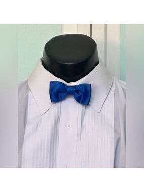 Royal Blue Wedding Prom Tuxedo Pre Tied clip on Bow tie bowtie kids boys